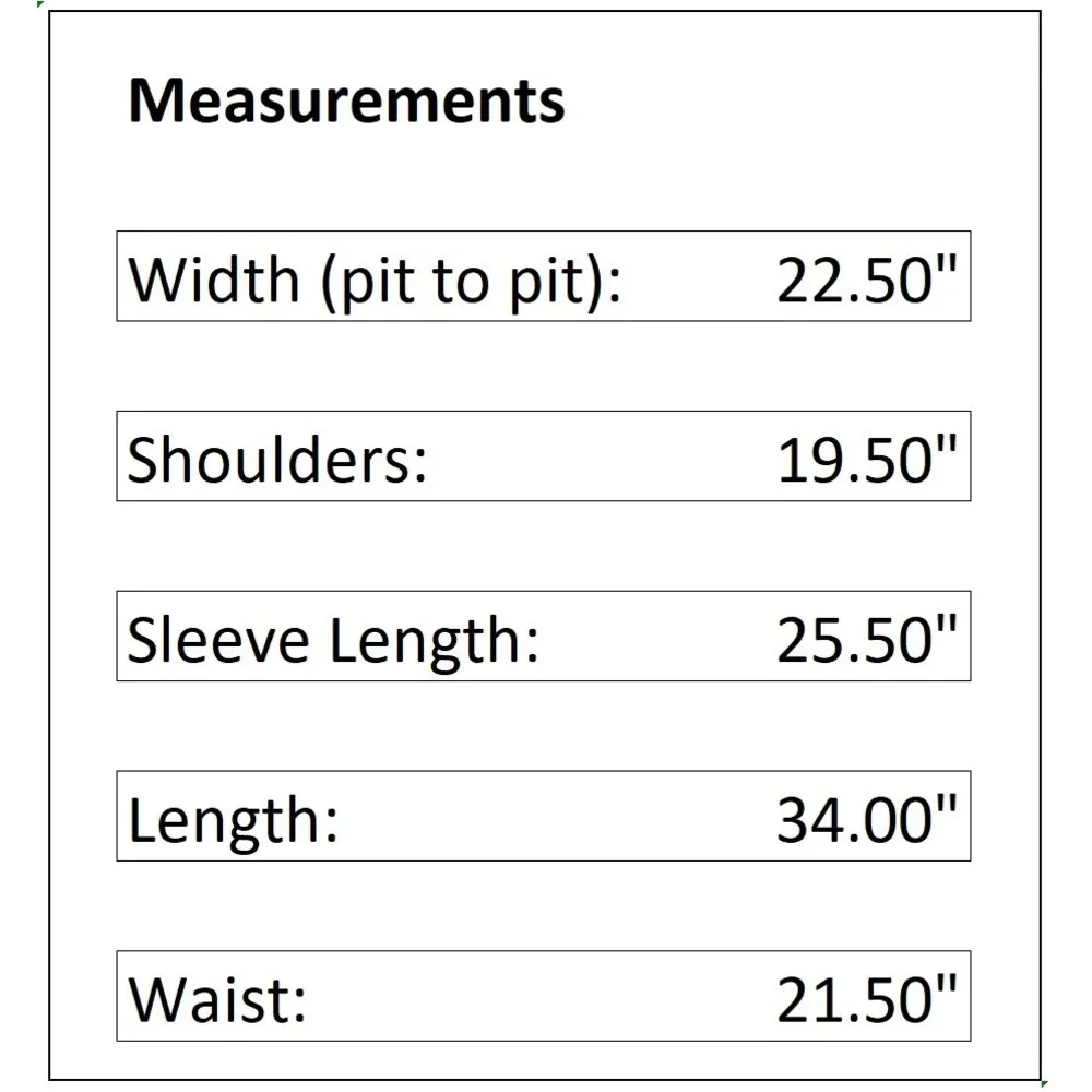 Stafford measurements width